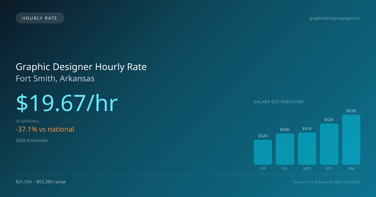 Graphic Designer Hourly Rate in Fort Smith, AR — 2026 est., based on 2025 BLS