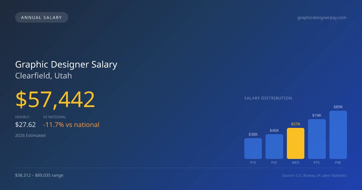 Graphic Designer Salary in Clearfield, UT โ 2026 est., based on 2025 BLS