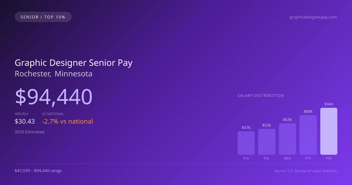 Graphic Designer Senior Salary in Rochester, MN — 2026 est., based on 2025 BLS